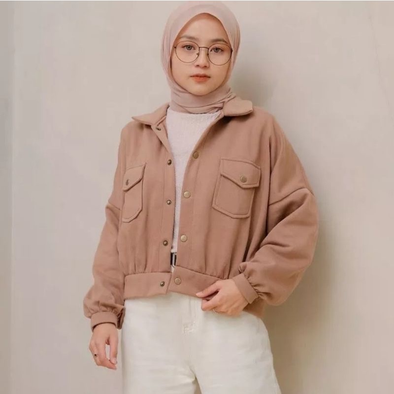 Jual Jaket Olin Button Bahan Fleece Fit To L Shopee Indonesia 1638