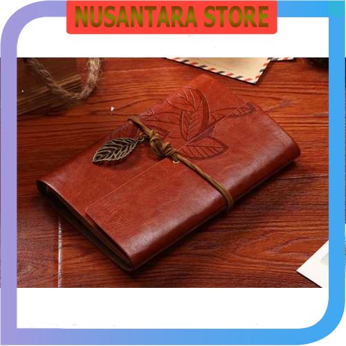 

NUSANTARA STORE - BESTOYARD Buku Catatan Binder Kulit Retro Leaf Kertas A5 - B-606