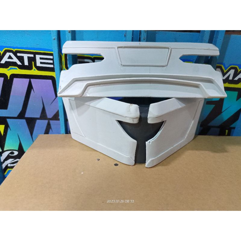 Bemper miniatur truk giga canter bagian belakang