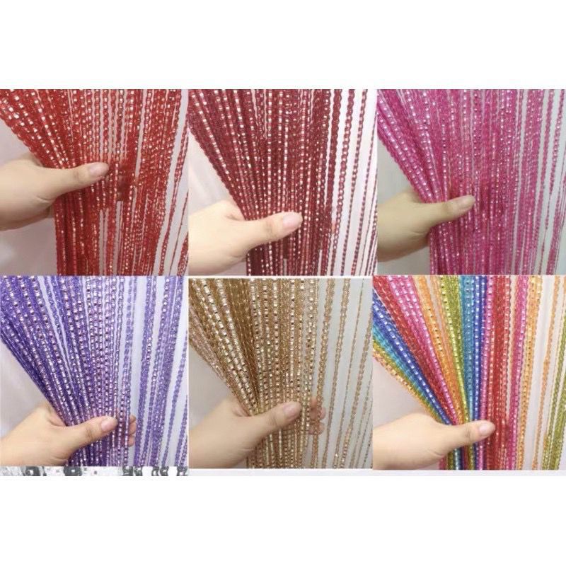 tirai glitter pembatas ruangan atau gorden jendela atau pintu
