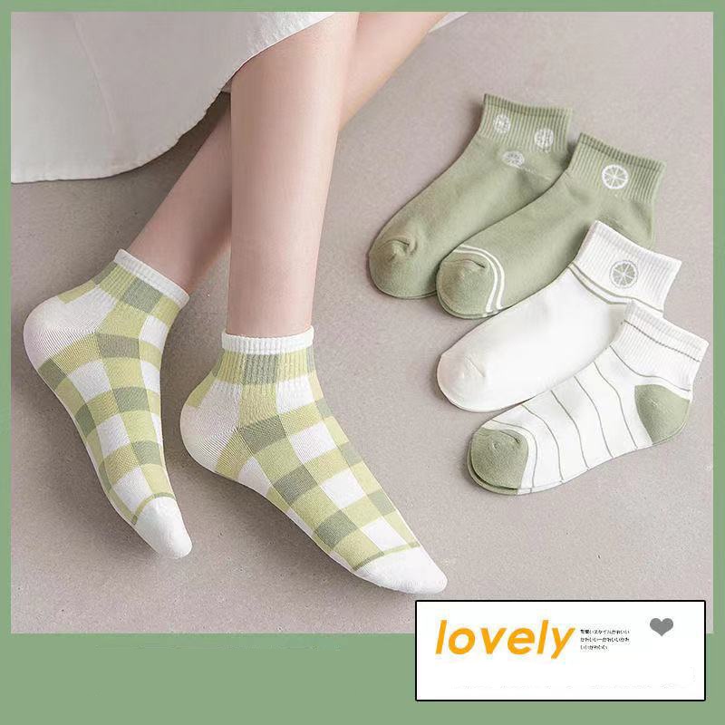 ⭐️𝐈𝐇𝐒 𝟔𝟐𝟕 𝐋𝐚𝐦𝐩𝐮𝐧𝐠⭐️Kaos Kaki Pria Wanita Motif Lemon Kaos Kaki Pendek Japanese Ankle Socks