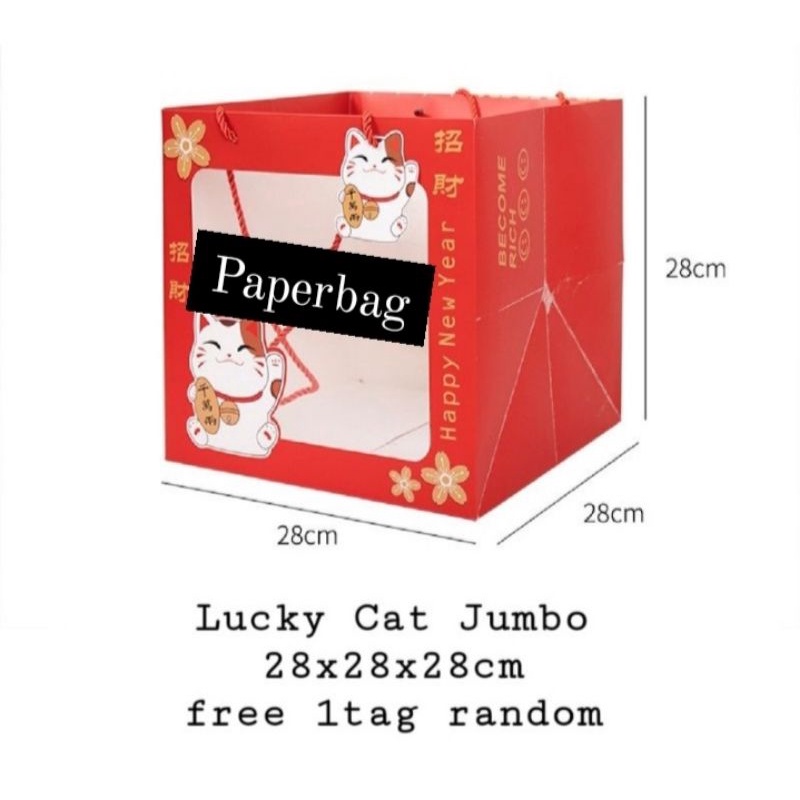

Paper bag imlek kotak dus box 28 x 28 jumbo isi 5 pcs