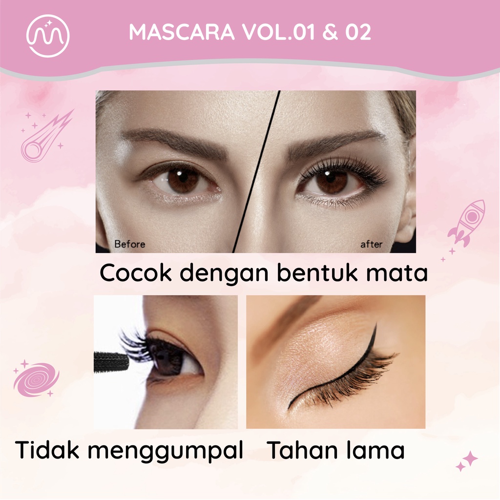 Minipink Maskara Vol.01 &amp; Vol.02 Long Lengthening Volume Waterproof Longlasting Mascara MP007