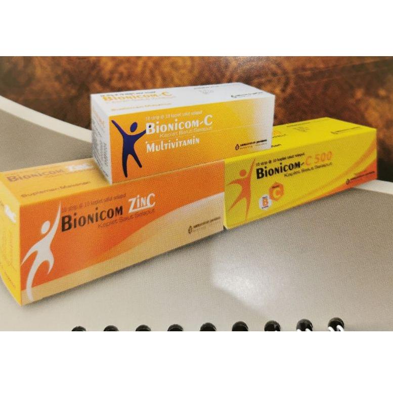 [PRODUK ABCZY57] (1 STRIP) BIONICOM C/BIONICOM ZINC MULTIVITAMIN 1 STRIP ISI 10 TABLET SALUT SELAPUT