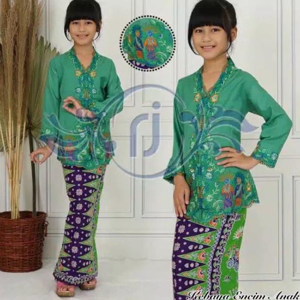 Jual Setelan Kebaya Encim Anakanak / Kebaya Encim Anak Set Rok Betawi