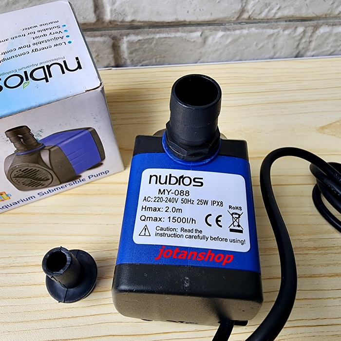 Nubios MY088 MY 088 Pompa air celup power head Submersible pump Filter Aquarium Aquascape