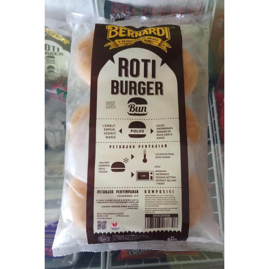 

BERNARDI ROTI BURGER - BUN POLOS 300GR