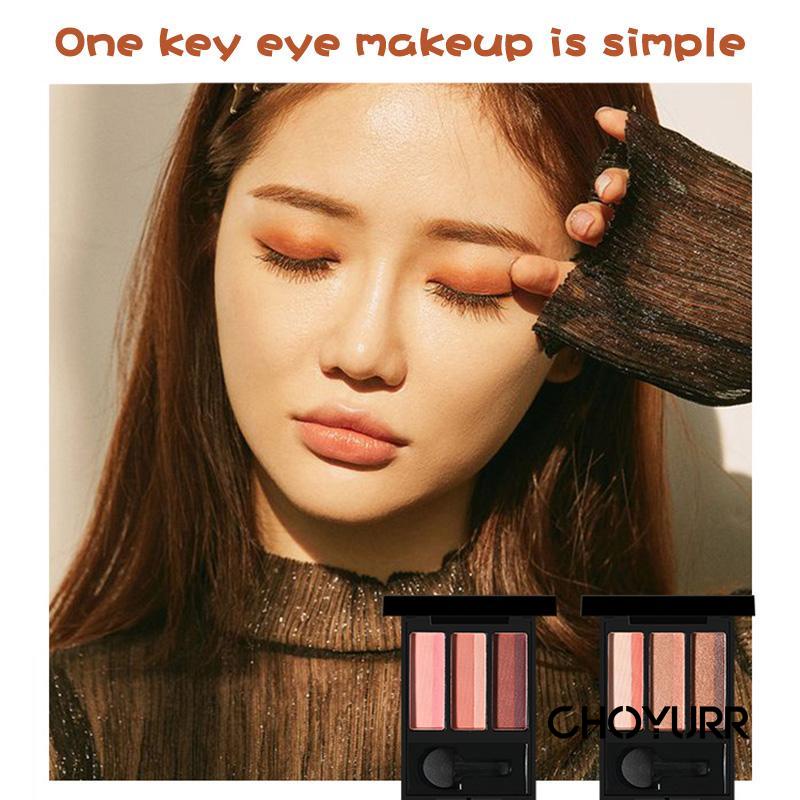 【COD】Eye shadow Palette+Mushroom Puff Tekstur Lembut  Waterproof Long-lasting Lazy Eye shadow Palette Eye Shadow Palette Tahan Air-CH