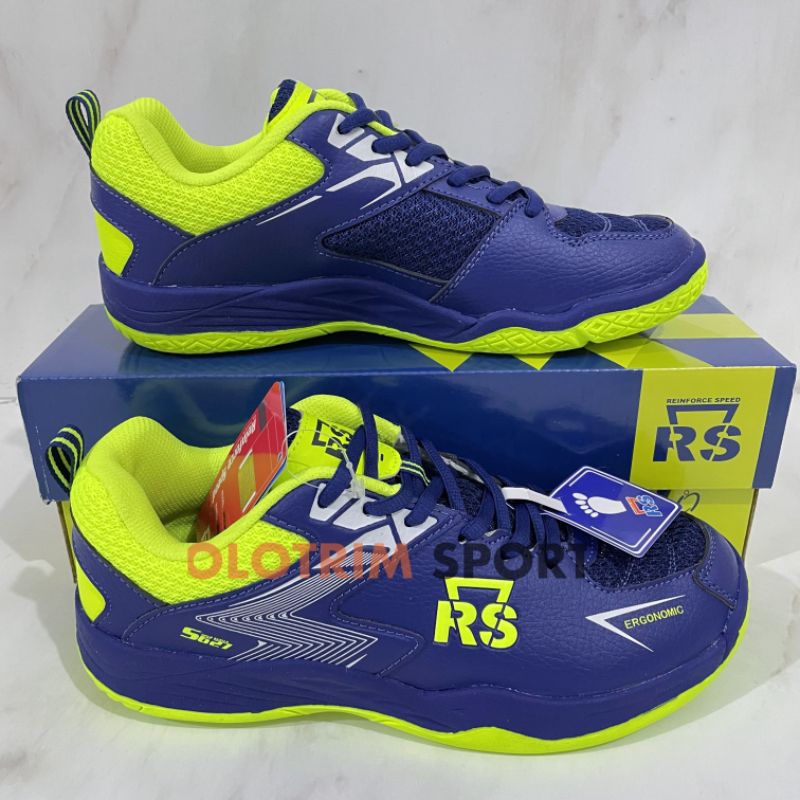 Sepatu Badminton RS SUPER SERIES 627 BLUE LIME SuperSeries SS617 Original