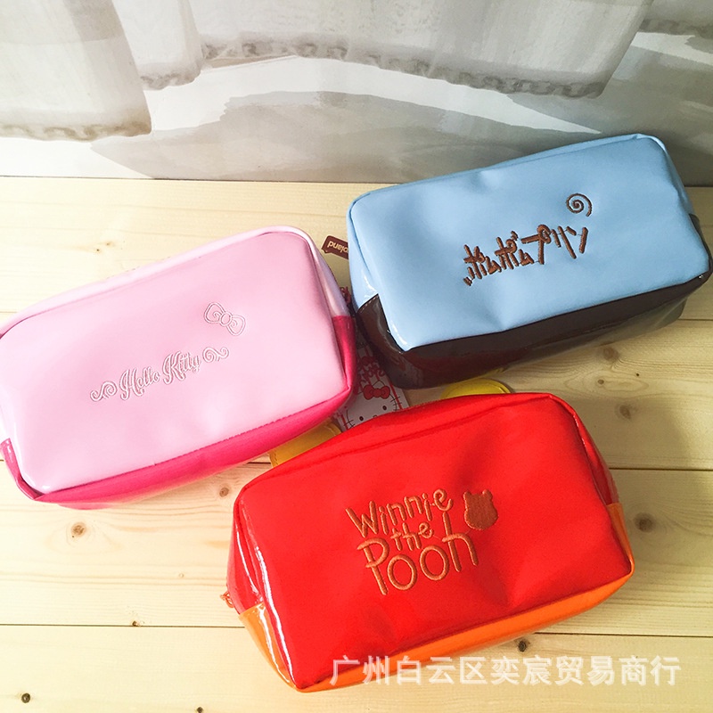 Pouch kosmetik pencil case serbaguna hello kitty melody cinnamoroll badtzmaru kuromi pompompurin pooh ariel stitch