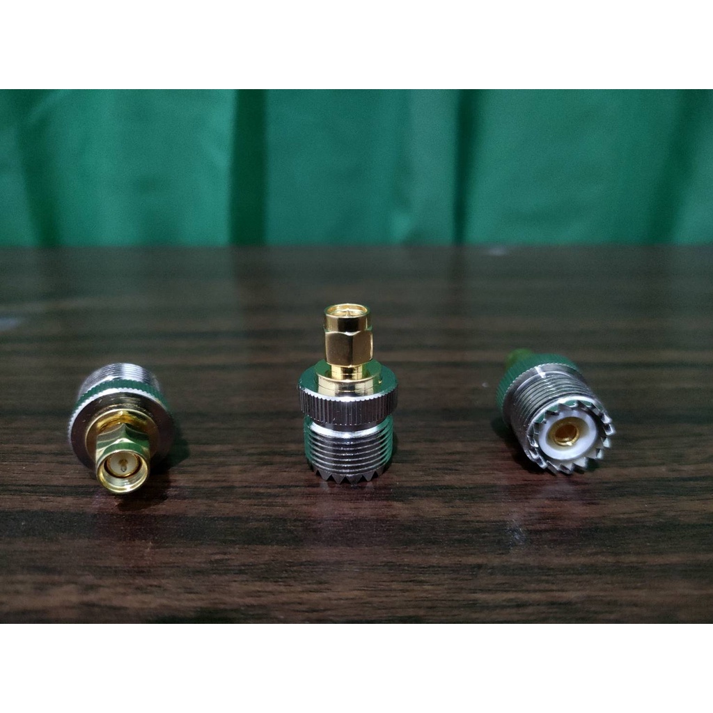 Konektor Adapter PL259 SMA MALE TO PL FEMALE Sambungan HT ke Antena Luar