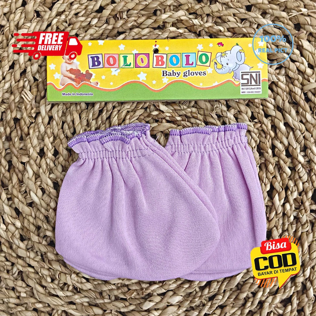 SALE 7.7 - 3 PCS Sarung Tangan 3 PCS Sarung Kaki Bolo-Bolo Serian LILAC