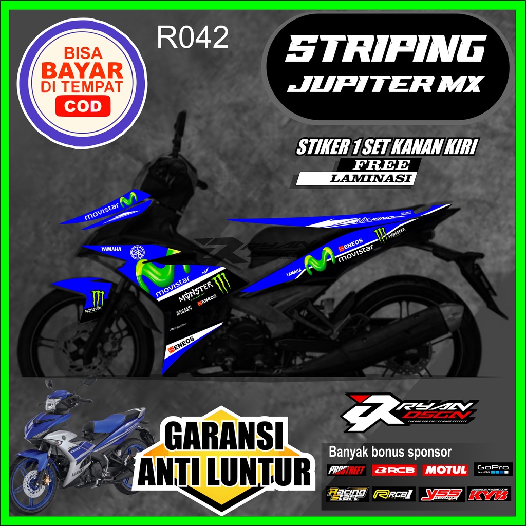 Stiker Striping MX KING 02 Desain Racing