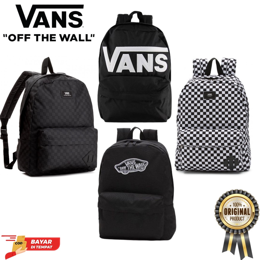 SALE DISKON! V4NS BACKPACK / (TAS RANSEL) CHECKERBOARD 100% ORIGINAL BNIP