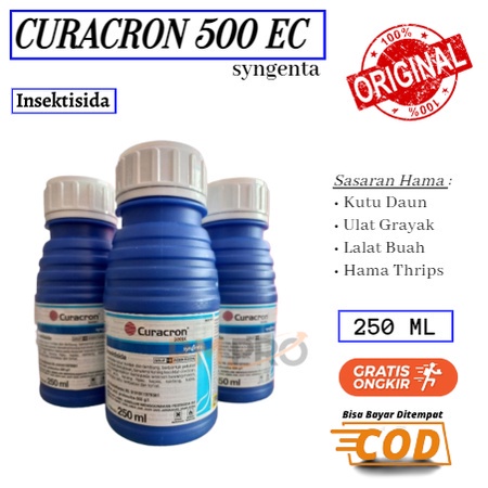 Insektisida Curacron 500 Ec 250 Ml Inteksida Obat Racun Pembasmi Hama Tanaman Seperti Ulat Daun Gray