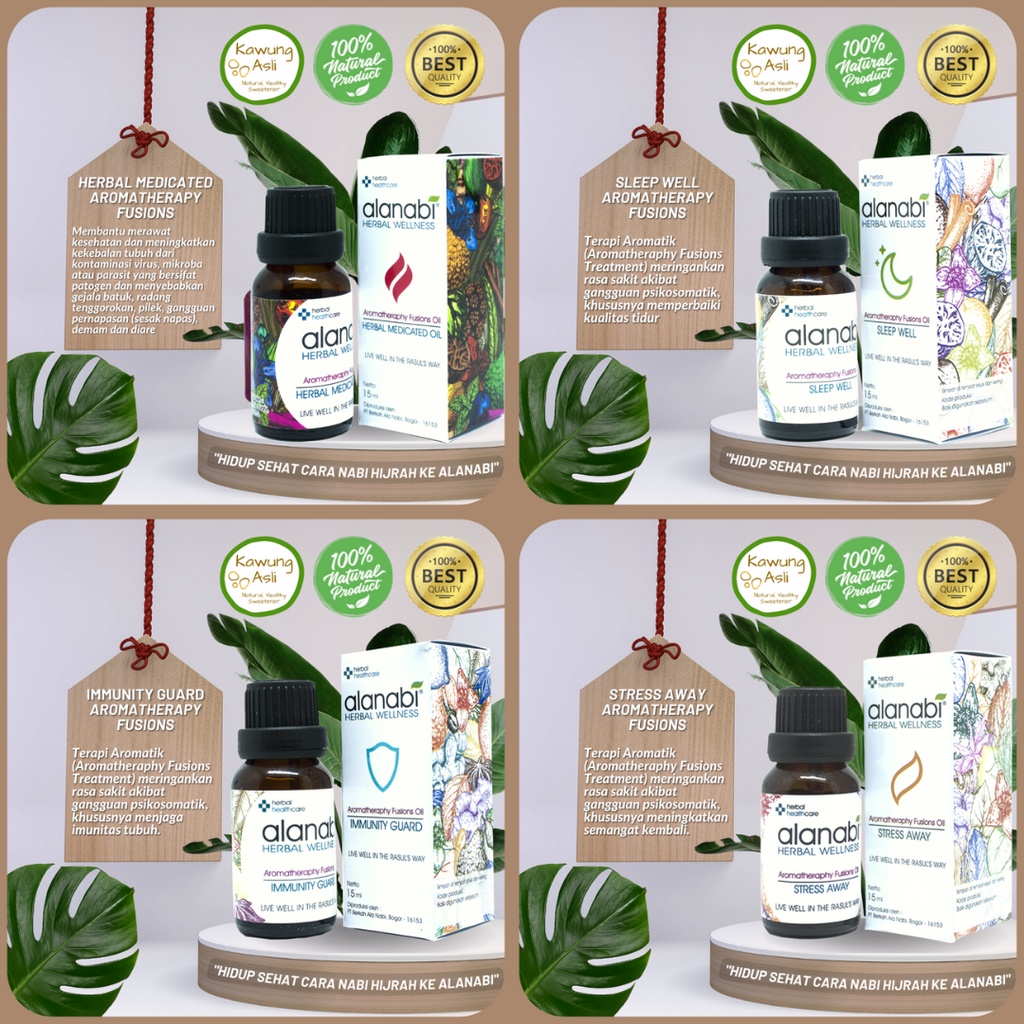 Aromaterapi Minyak Essential Oil Pewangi Pengharum Ruangan Herbal Wellness Alanabi Diffuser