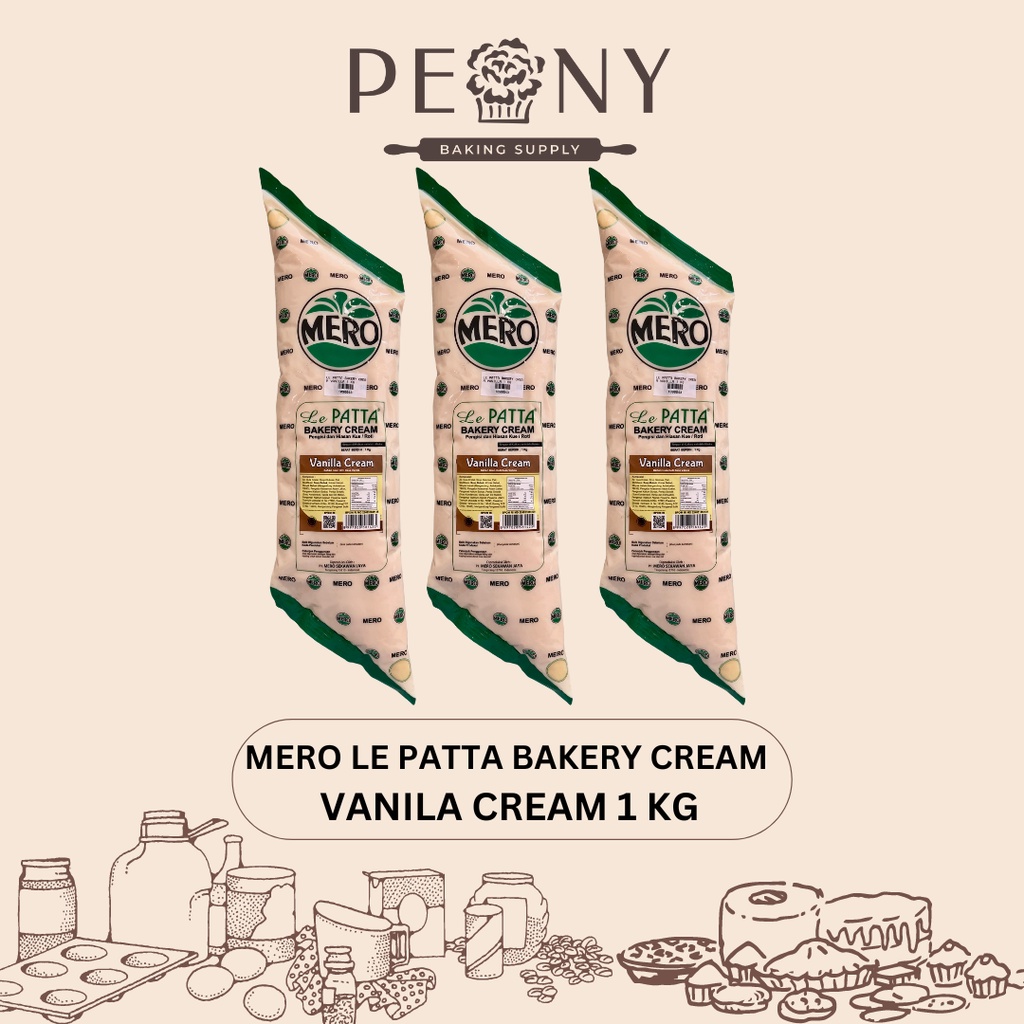 MERO LE PATTA BAKERY CREAM VANILA CREAM, MILKY CREAM, TARO, RASA KAYA, DURIAN 1 KG