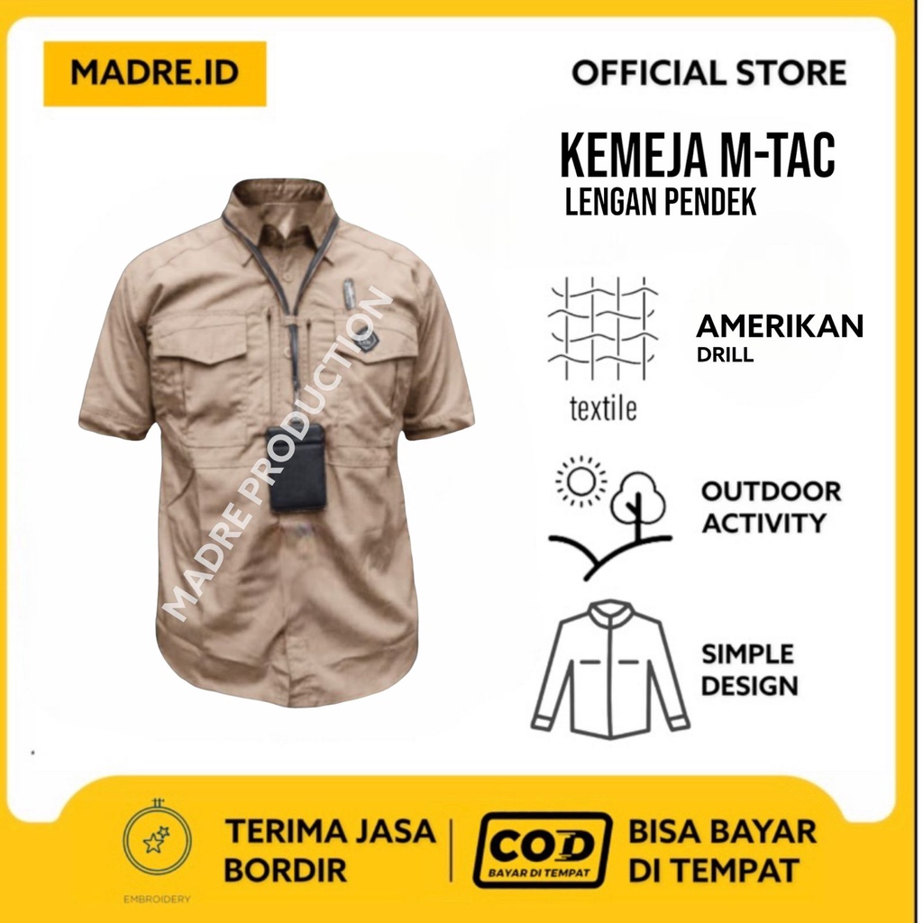 Kemeja R Tac Lengan Pendek / kemeja lapangan / kemeja tactical