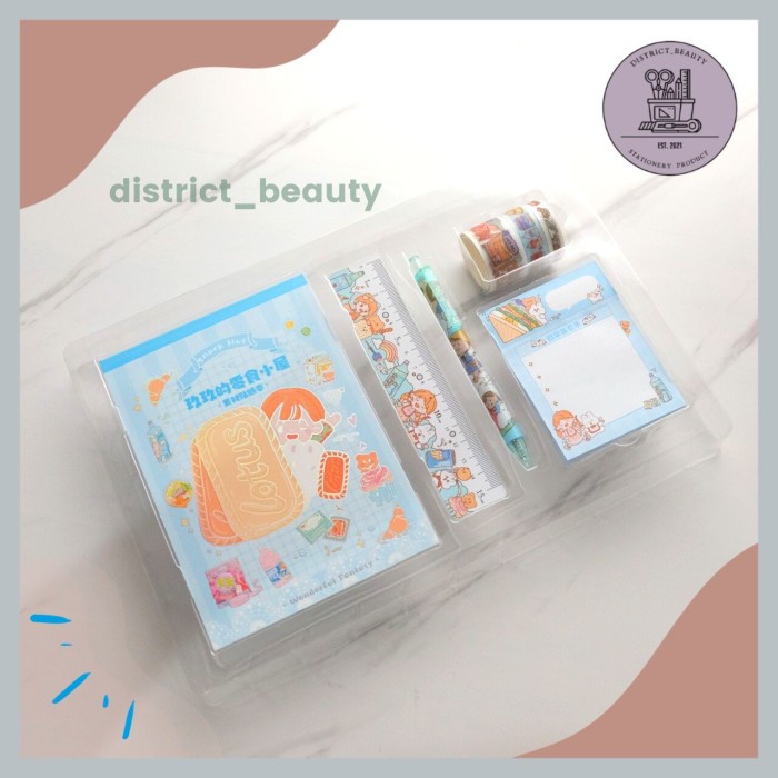 Diary Stiker Jurnal Set 5 In 1 Buku Stiker Washitape Lucu Imut