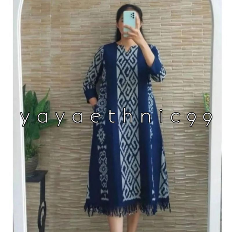 Tunik Tenun Troso, Busana Tenun, Atasan Wanita Tenun Troso, Dress Tenun Troso