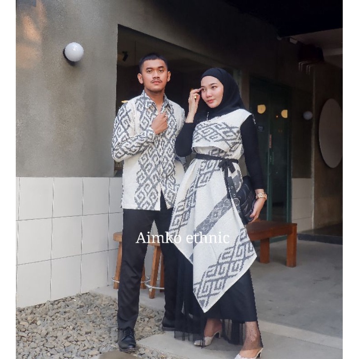 baju tenun couple masakini - baju tenun couple - couple tenun - tenun etnik - baju kondangan - baju 