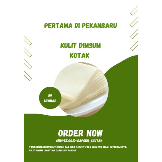 

✨KULIT DIMSUM KOTAK 50LEMBAR✨