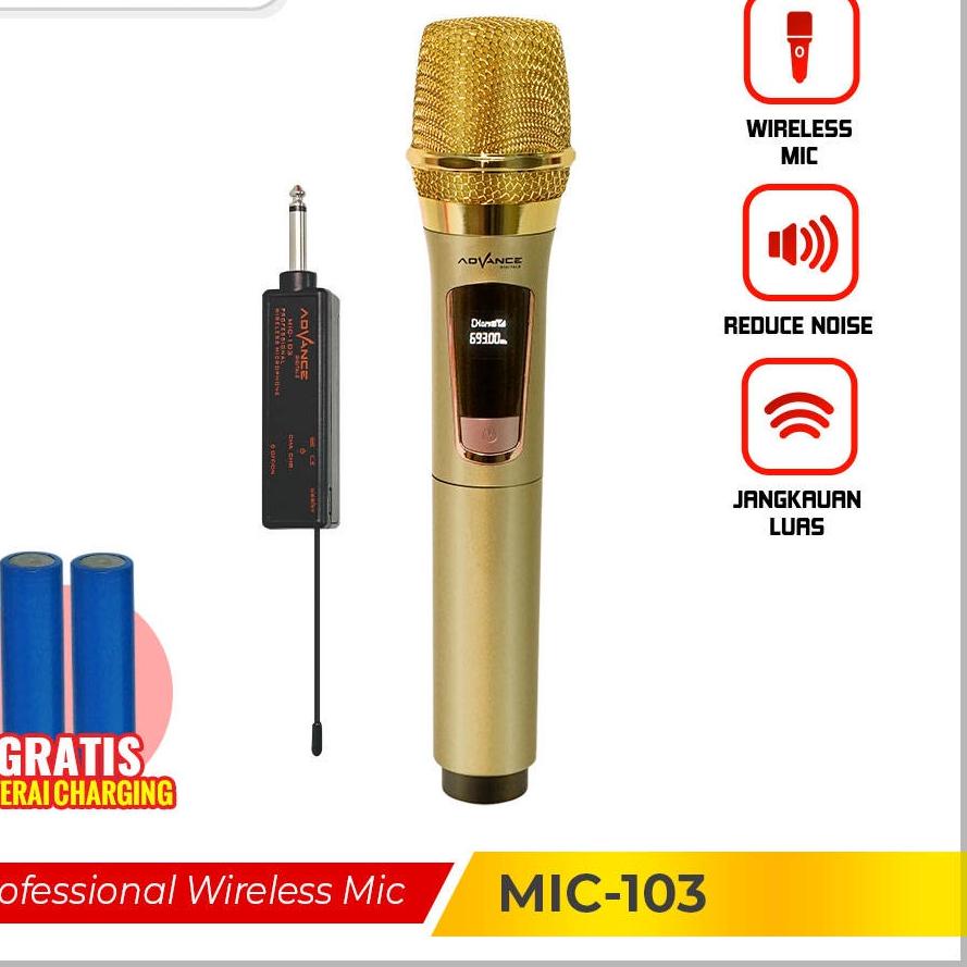 Terbaru 12.12 Advance Professional Wireless Microphone Single Mikropon  Garansi Resmi Advance 1 Tahu