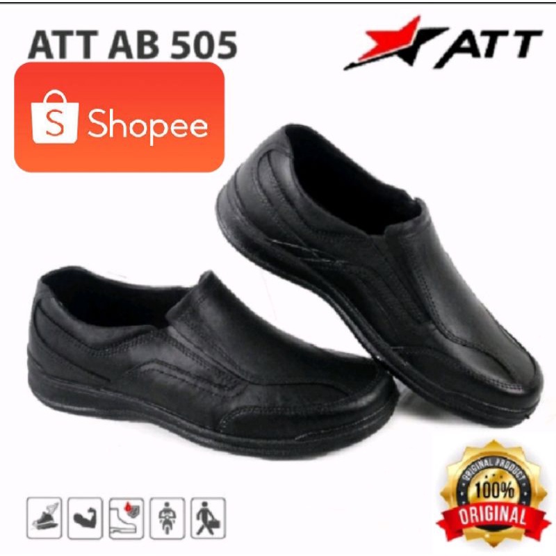 pro att Sepatu Karet Pria ATT Sepatu Pantofel Karet ATT Hitam