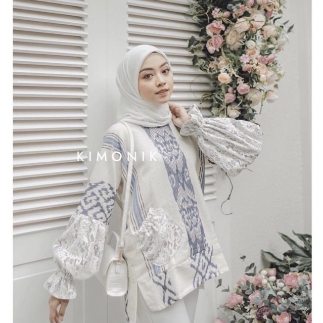 BAJU TENUN KIMONIK (KIVALACE BROKEN WHITE)