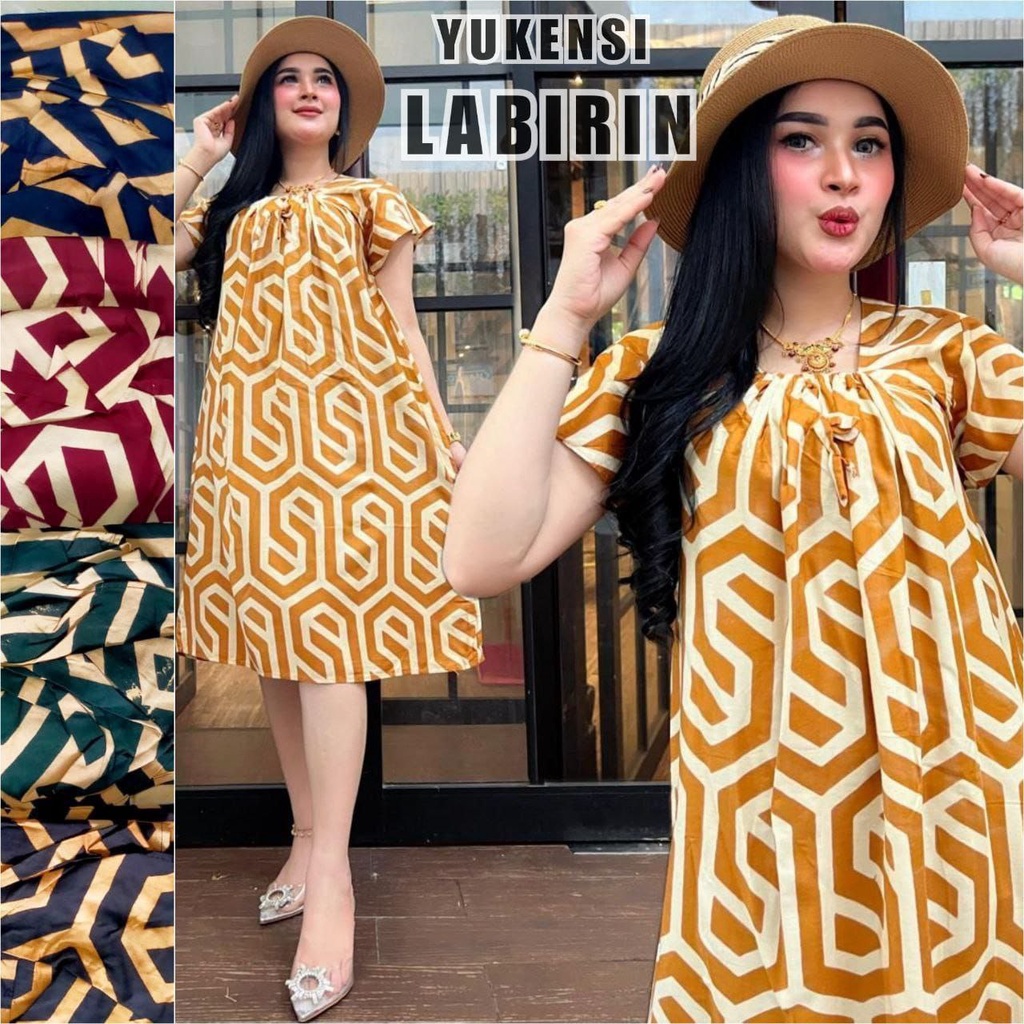 Daster Rayon Yukensi Tanpa Lengan Leher Serut/Karet Terbaru 2023 Kekinian