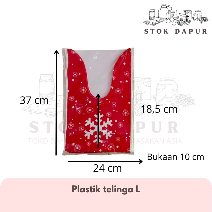 

Plastik disi Christmas / goodie bag L natal 37 cm x 24 cm