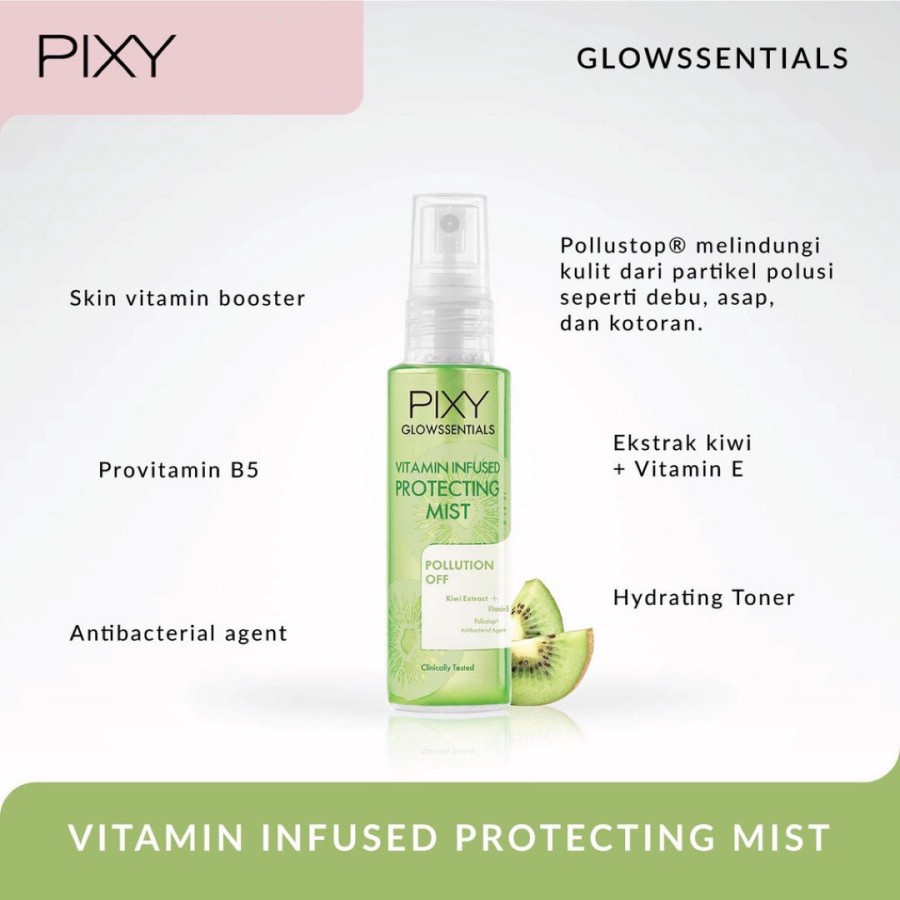 Pixy Aqua Beauty Protecting Face Mist/Pollution Off/Light Radiance 60ml