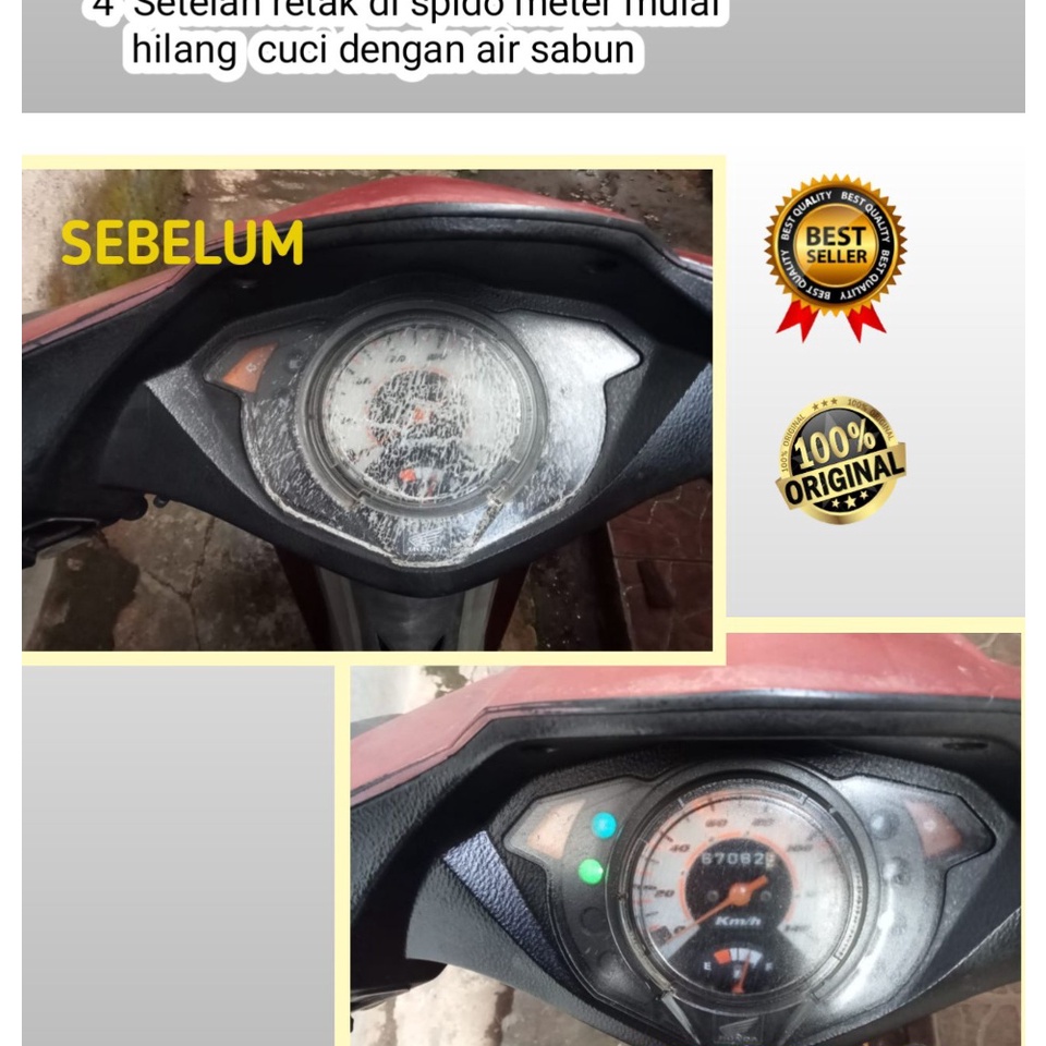 ✅ 30 ML Penghilang Retak Lampu Kaca Speedometer Spidometer Motor Mobil Penghilang Kaca Buram