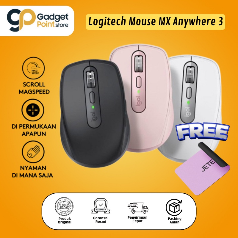 Logitech MX Anywhere 3 Mouse Wireless - Garansi Resmi 1 Tahun