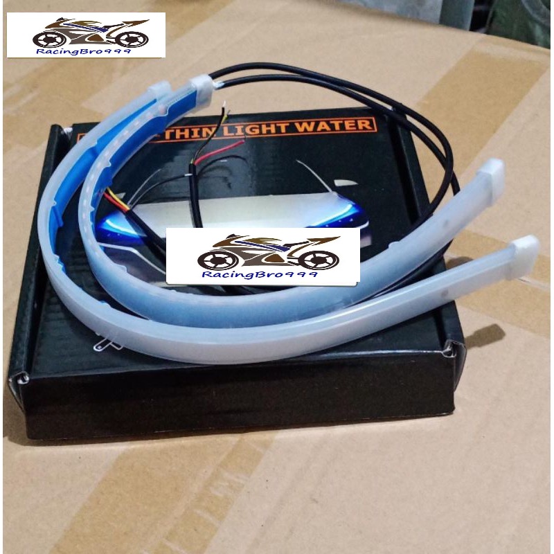lampu alis led biru merah putih ice blue plus lampu sen running universal nmax pcx aerox beat Vario