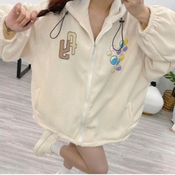 Jaket Hoodie BUBBLE Jacket Hoodie Zipper Lucu Wanita Oversize | Hoodie Zipper Jumbo Wanita Korean Style