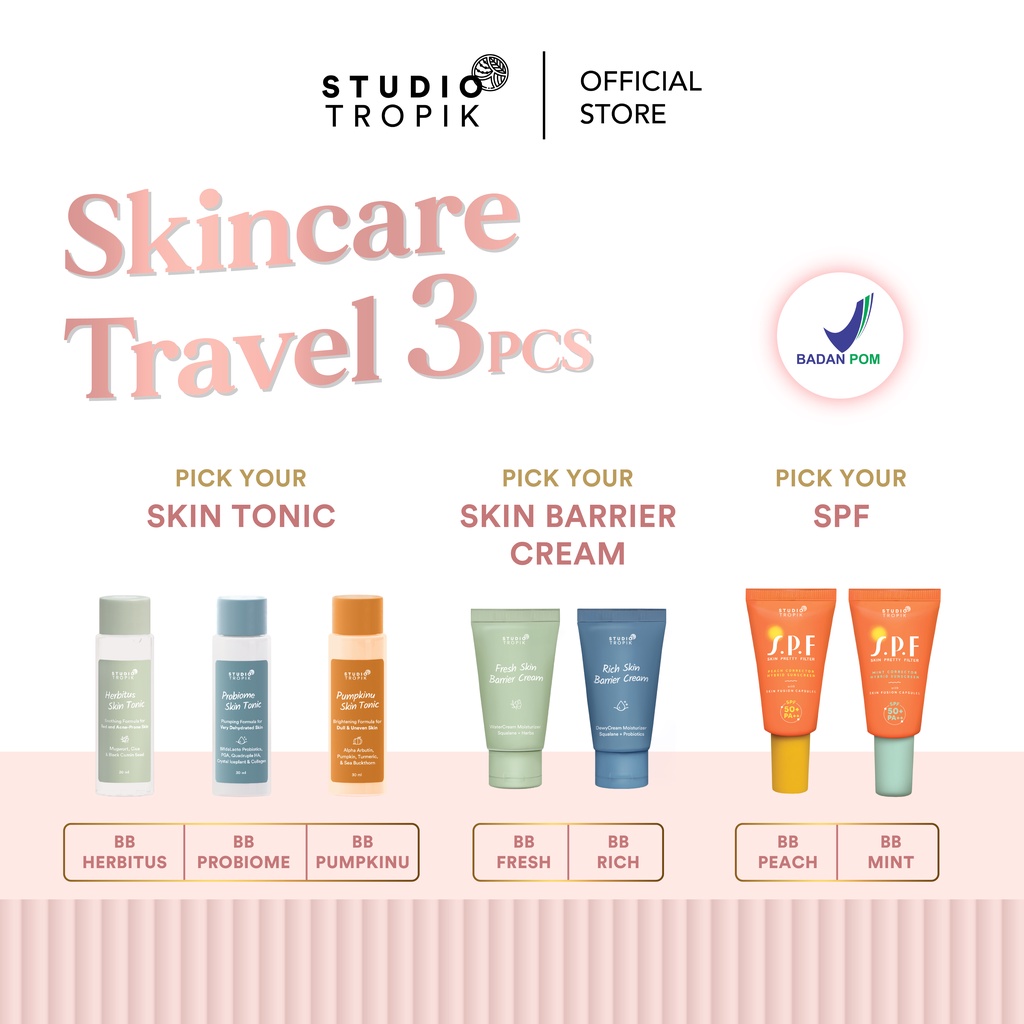 Jual [SKINCARE 3 PCS] Studio Tropik Toner + Moisturizer + SPF Shopee
