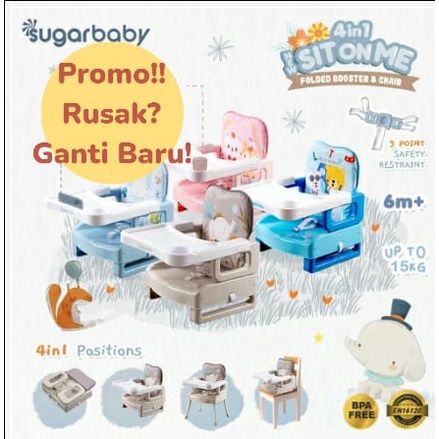 2 kg [Bouncer Bayi Indonesia] Kursi makan bayi anak BOOSTER SEAT Folding Seat Sugar Baby Sit on