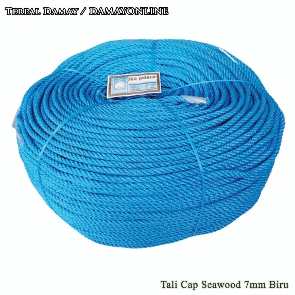 

Tali Tambang PE Cap Seawood 7mm Biru / Rol ( Harga Per Rol )