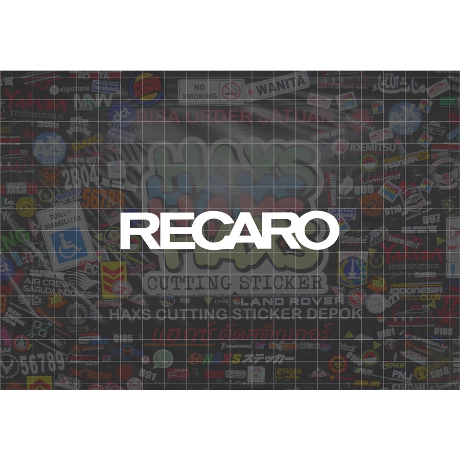 Cutting Sticker Recaro Ukuran 10 Cm Untuk Motor Mobil