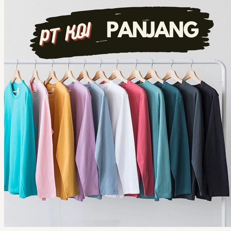 KAOS POLOS PANJANG O-NECK COTTON COMBED 30S