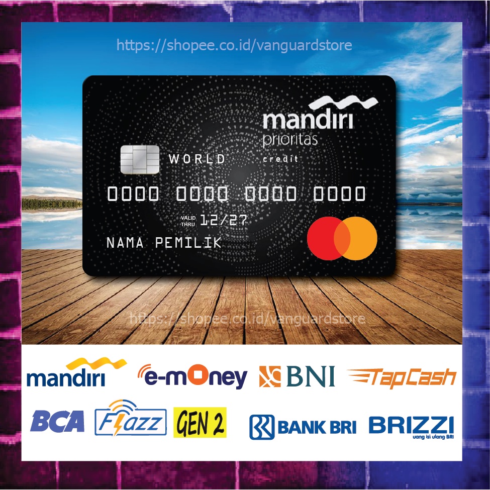 KARTU E MONEY E TOLL KARTU MANDIRI MASTERCARD 1 DEBIT CREDIT EMONEY MANDIRI FLAZZ BCA BNI TAPCASH BRIZZI BRI - 1 SISI