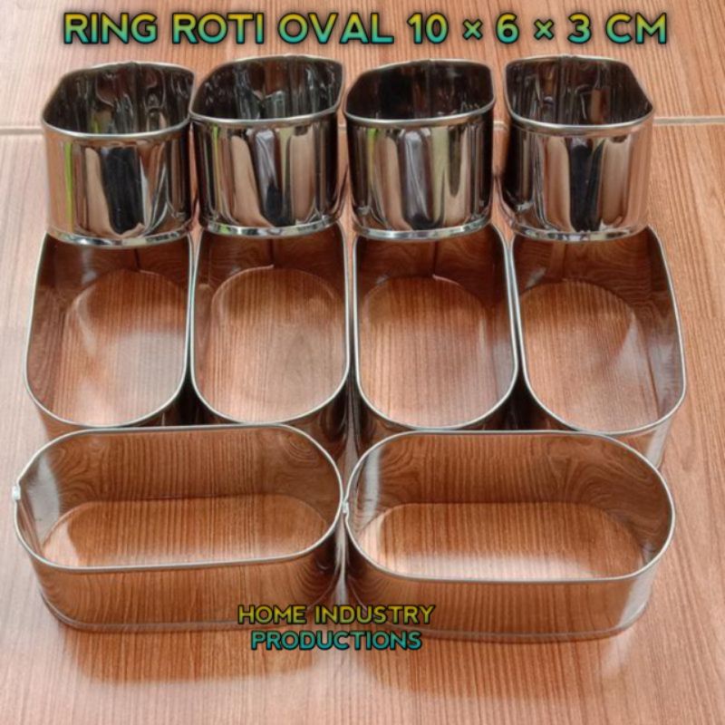 RING ROTI BENTUK OVAL 10×6×3 CM GROSIR TERMURAH / RING HOTDOG / RING KUE ECLAIR