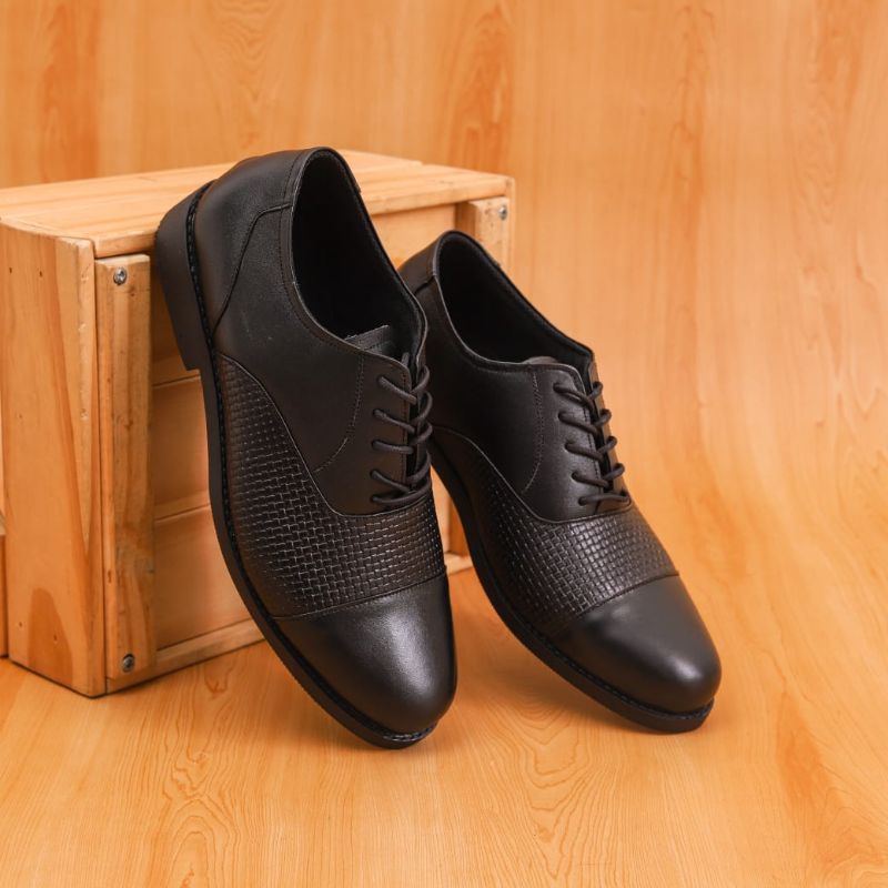 sepatu pantofel kulit asli sepatu dress formal sepatu pesta sepatu nikahan kulit asli murah berkualitas sepatu Boston footwear model pieter