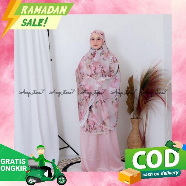 Mukena Dewasa Khodijah Jumbo Premium Mewah Premium Seserahan Pernikahan Super Jumbo Xxxxxl Bahan Ade