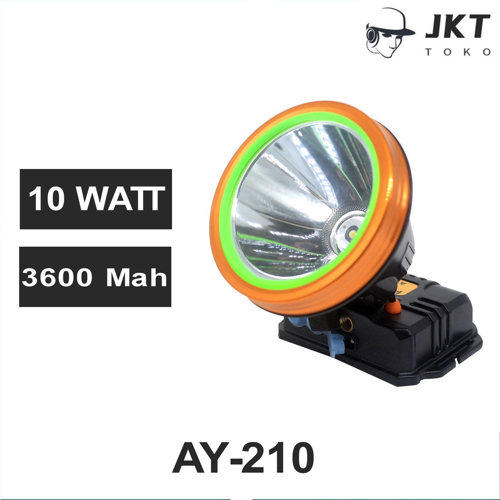 Senter Kepala AY-210 3600 mAh / Senter Penyelam / Senter Pendaki Gunung / Senter Kepala Super Terang