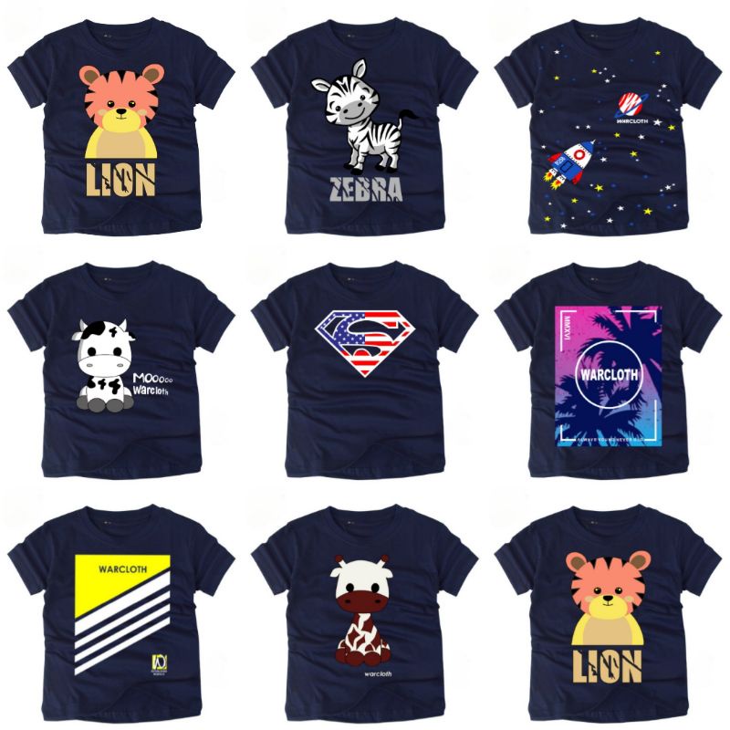 PROMO...!!!BAJU ANAK//KAOS ANAK//PAKAIAN ANAK//KAOS KARAKTER//SUPERHERO//KARTUN//REALPICT//TERLARIS//TERMURAH//USIA 1-9 TAHUN//TERLUCU//navy series