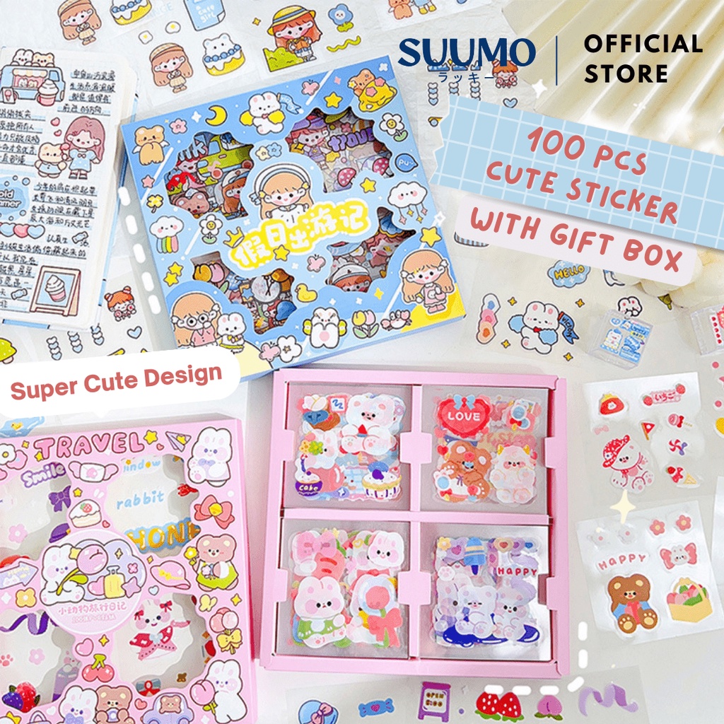 

Suumo Stiker 100 Lembar Waterproof Aesthetic Decoration Sticker