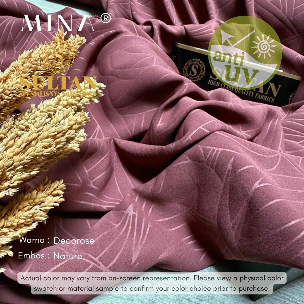 50CM EMBOS NATURE MINA DECOROSE ANTI UV KAIN ABAYA SULTAN