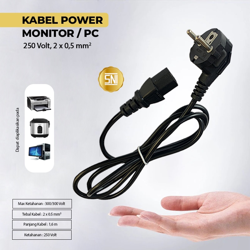 KABEL POWER PC / KOMPUTER / Kabel Printer / Kabel CPU Cable Komputer Supply Power Kabel Power Monitor